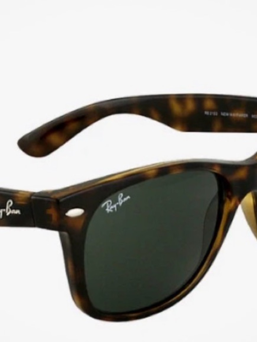 Ray-Ban RB2132 New Wayfarer 902 55-18-145 Tortoise Green G15 Lens Sunglasses